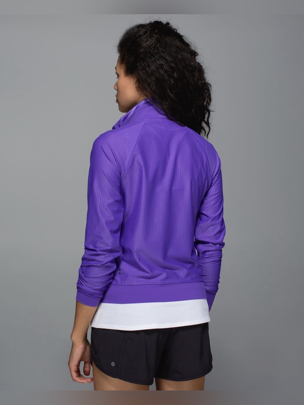 Lululemon Sweaty or Not Jacket Iris Flower Purple Size 10 - Picture 2 of 10